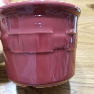 Longaberger Pottery Woven Traditions Mini Salt Crock Paprika